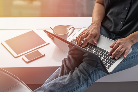 Person working at computer